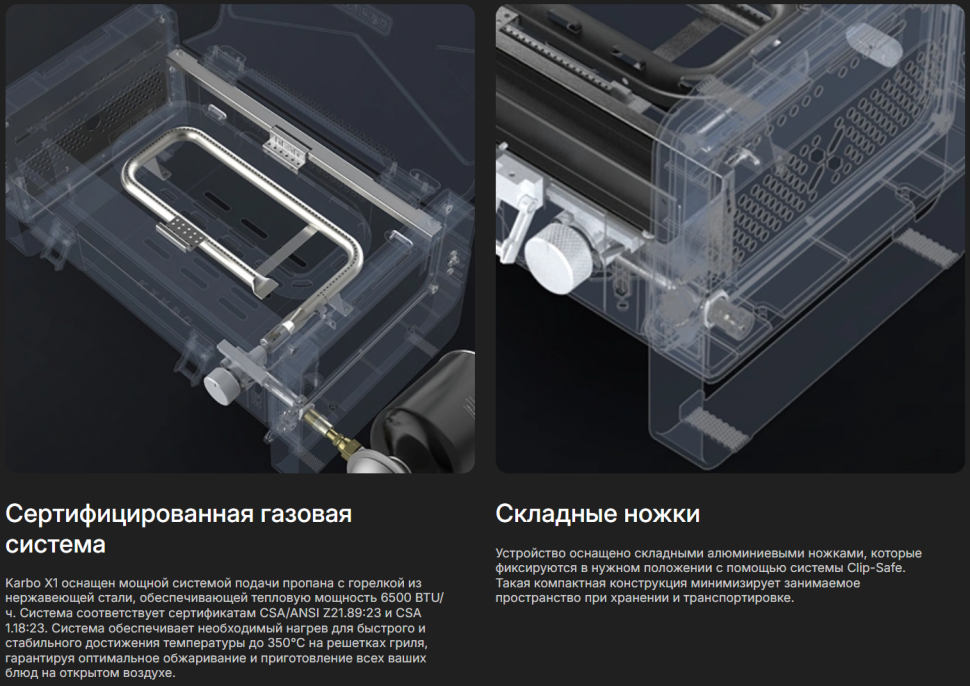 Портативный газовый гриль Karbo Grill X1